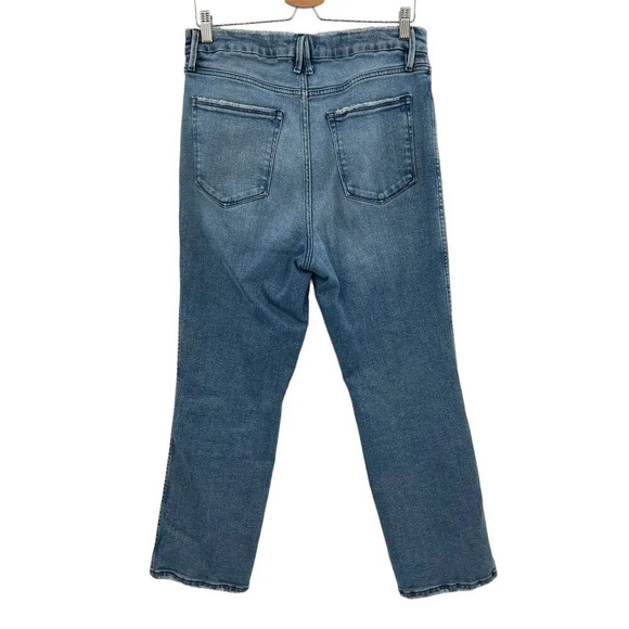 Good American Good Curve Straight‎ Jeans Blue858 Wash Size 14 / 32 - Picture 6 of 12